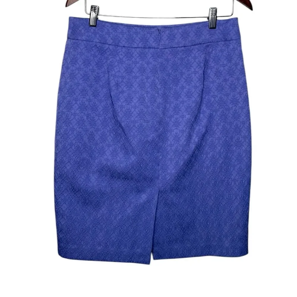Banana Republic Periwinkle Blue Textured Straight Pencil Skirt size 8